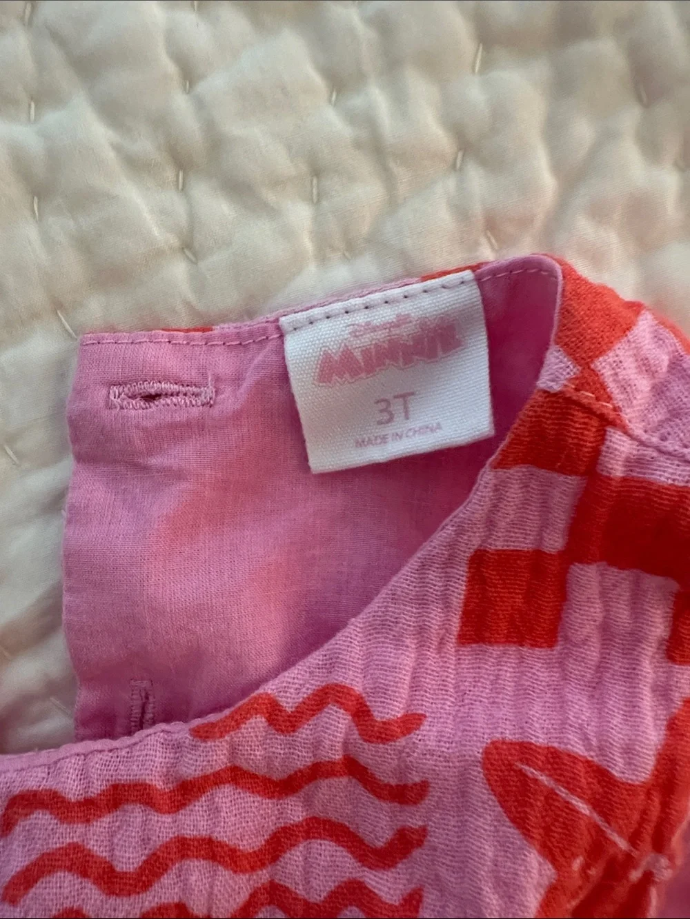 Disney Pink and Red Minnie Print Two-Piece Set